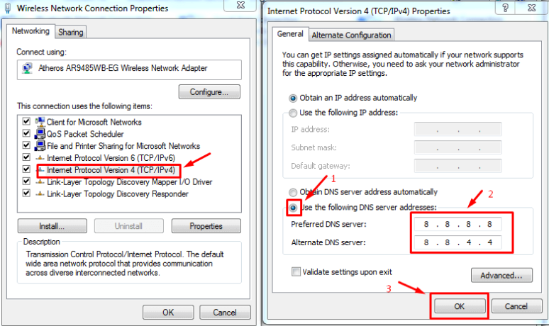 Đổi DNS của máy tính để có thể truy cập vào nhà cái S666